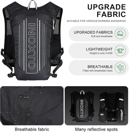 INOXTO Running Hydration Vest Backpack, Lightweight Insulated Pack - Image 2