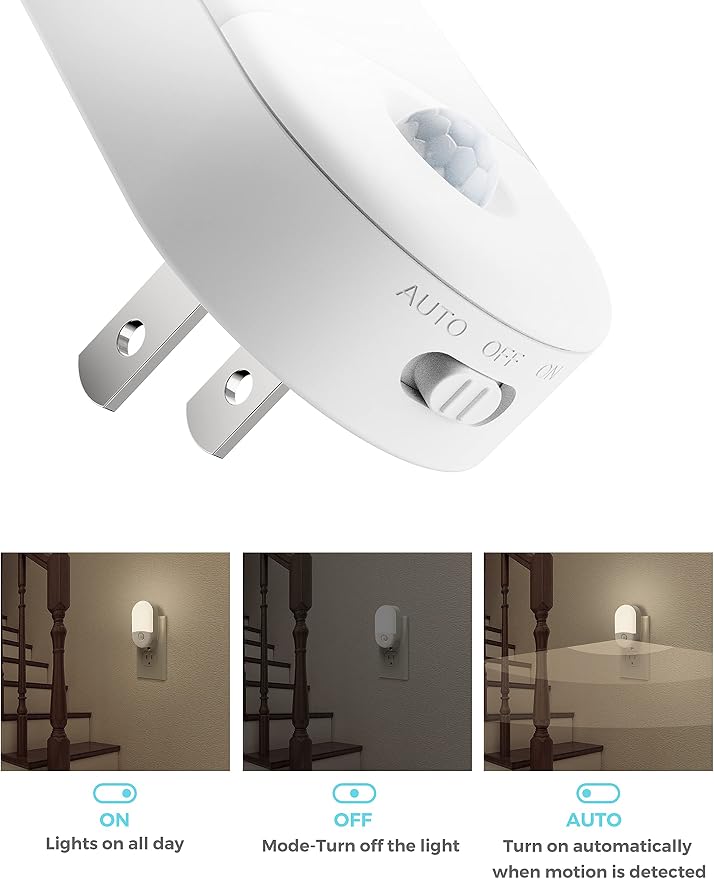 L LOHAS LED Motion Sensor Night Light Plug in, Motion Activated Night Light - Image 3