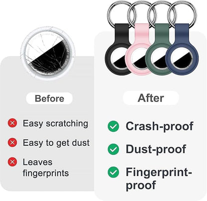 Linsaner Holder for AirTag 2nd Gen & 1st Gen, Silicone Case Keychain Key Ring - Image 6