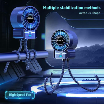 2 Pack Multifunctional Portable Stroller Fan 4 Speed 6600rpm High Speed Usb - Image 2