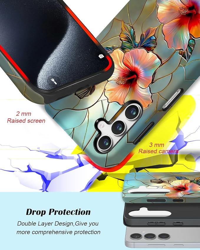 Compatible for Samsung Galaxy S25 Ultra 5G Case, Dual Layer Heavy Duty 2 in 1 - Image 3