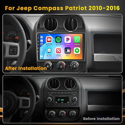 for Jeep Compass Patriot 2010-2016 Android 15 Car Stereo, 10.1" Touchscreen - Image 2