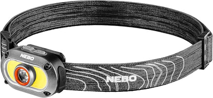 NEBO MYCRO 550+ Rechargeable Headlamp | 550 Lumens, 7 Light Modes, Water by NEBO