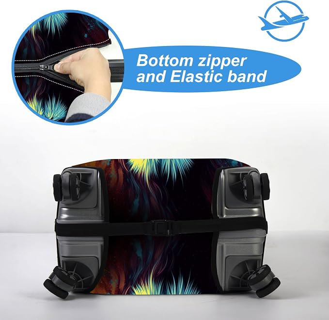 Luggage Cover Protector for 19-20 Inch Suitcases, TSA Approved Elastic Travel - Image 5
