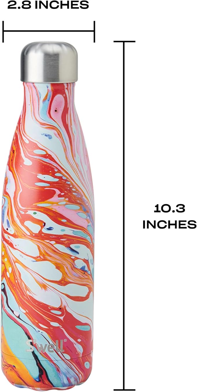 S'well Stainless Steel Water Bottle, Marble Swirl, Triple Layered Vacuum - Image 4