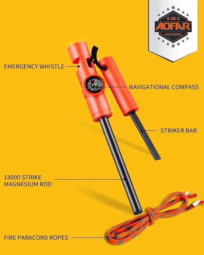 AOFAR Fire Starter AF-381/AF-381plus Fire Steel - Image 2