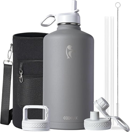 Coolflask 128 oz Gallon Water Bottle Insulated by Coolflask