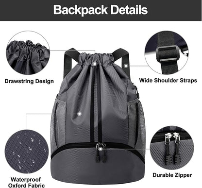 Hoedia Sports Drawstring Backpack - Image 5
