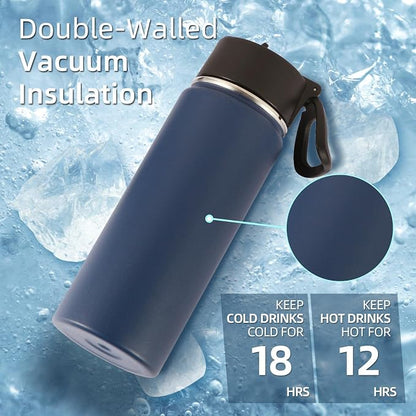 Volhoply 18oz Insulated Water Bottle Bulk 4 Pack, Kids Stainless Steel Water - Image 2