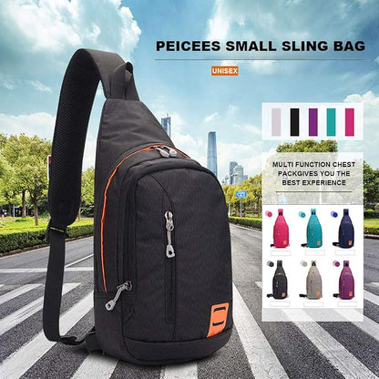 Peicees Small Sling Backpack Waterproof Unisex Shoulder Bag Chest Crossbody - Image 8