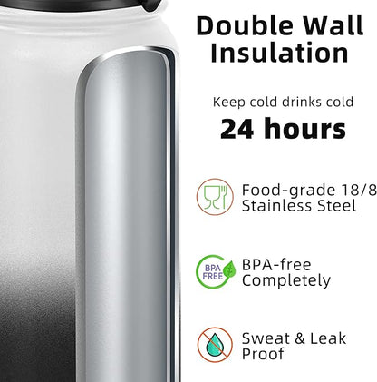 Fanhaw 32 oz Insulated Stainless Steel Water Bottle - Image 3