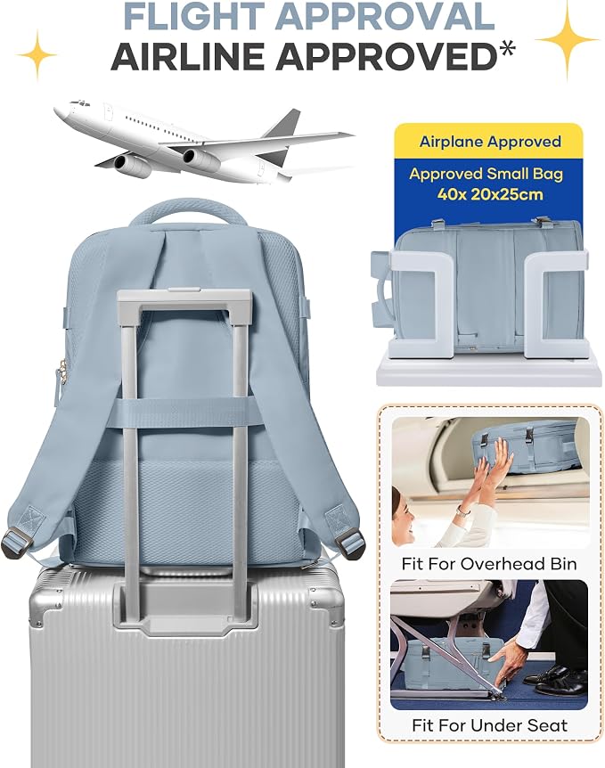coofay Travel Backpack For Women Men Airline Approved Carry On Backpack Flight - Image 7