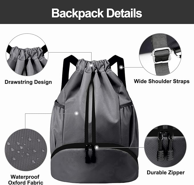 Hoedia Sports Drawstring Backpack - Image 5