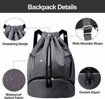 Hoedia Sports Drawstring Backpack - Image 5