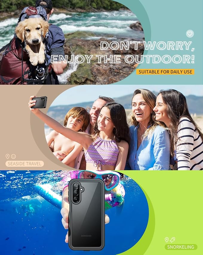 Lanhiem for Samsung Galaxy A26 Phone Case, IP68 Waterproof Dustproof, Built-in - Image 7
