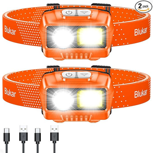 Blukar LED Headlamp, 2000L Super Bright Rechargeable Headlight Flashlight by Blukar