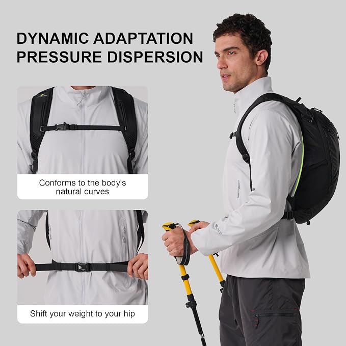 N NEVO RHINO Small Hiking & Trekking Backpack, 10L Lightweight Travel Backpack - Image 5