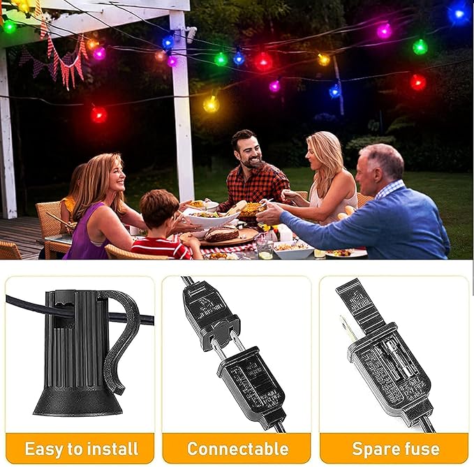 Afirst Colored Outdoor String Lights 25FT - Image 4