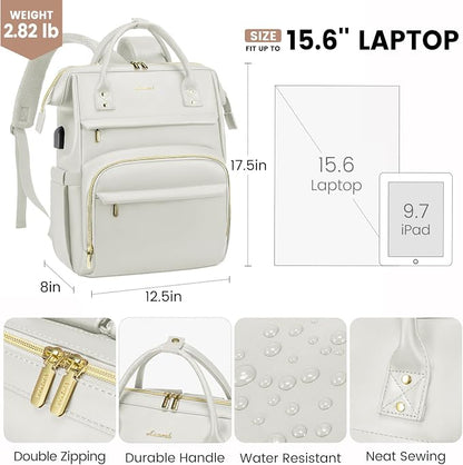 LOVEVOOK Leather Laptop Backpack - Image 4