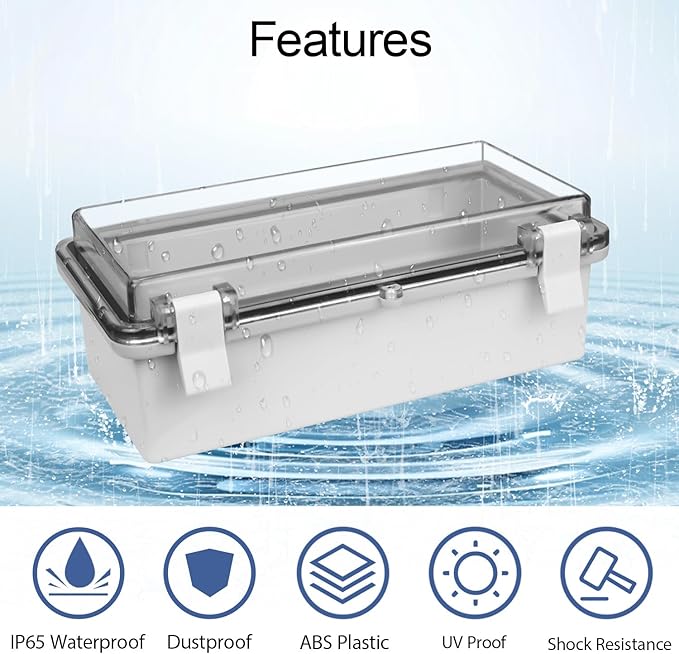 ABS Plastic Dustproof Waterproof IP65 Junction Box Hinged Shell Universal - Image 3