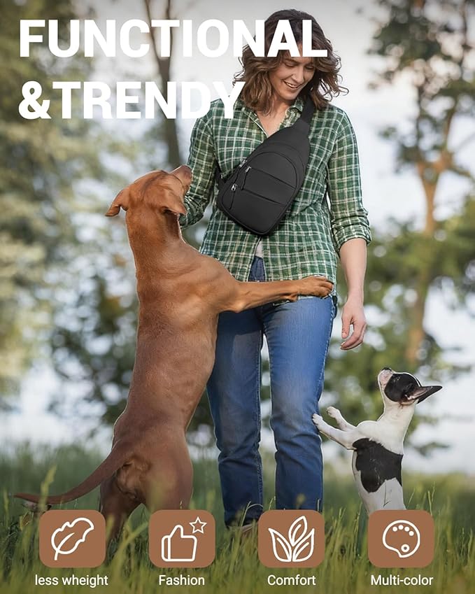 Tuwubi Crossbody Bags for Women, Sling Bag for Men, Small Hiking Backpack Anti - Image 3