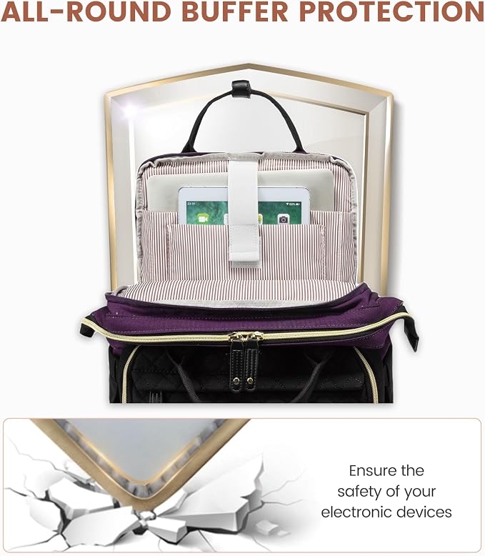LOVEVOOK Laptop Backpack for Women, 15.6'' Waterproof Nurse Bag Teacher Work - Image 6
