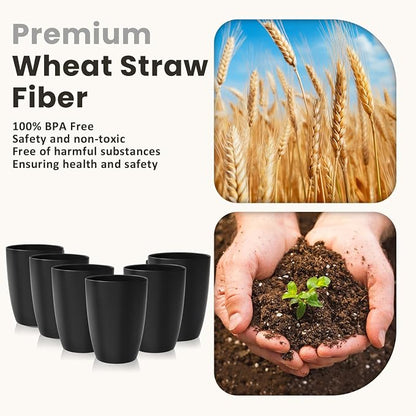 Homienly Kitchen Cups 20oz Wheat Straw Cups-6 pcs Lightweight cups Unbreakable - Image 3