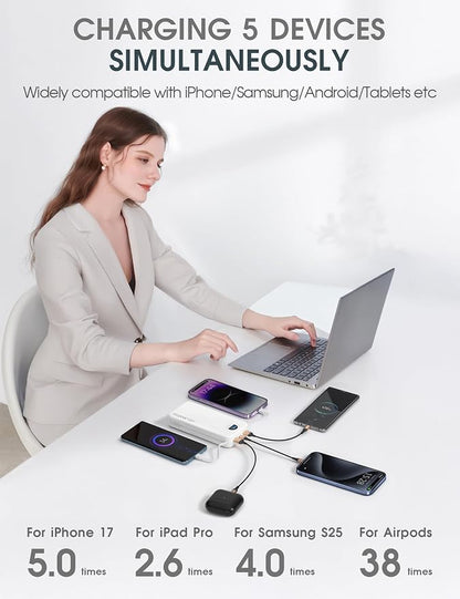 Portable Charger, 20000mAh PD20W USB C Power Bank Fast Charging - Image 5