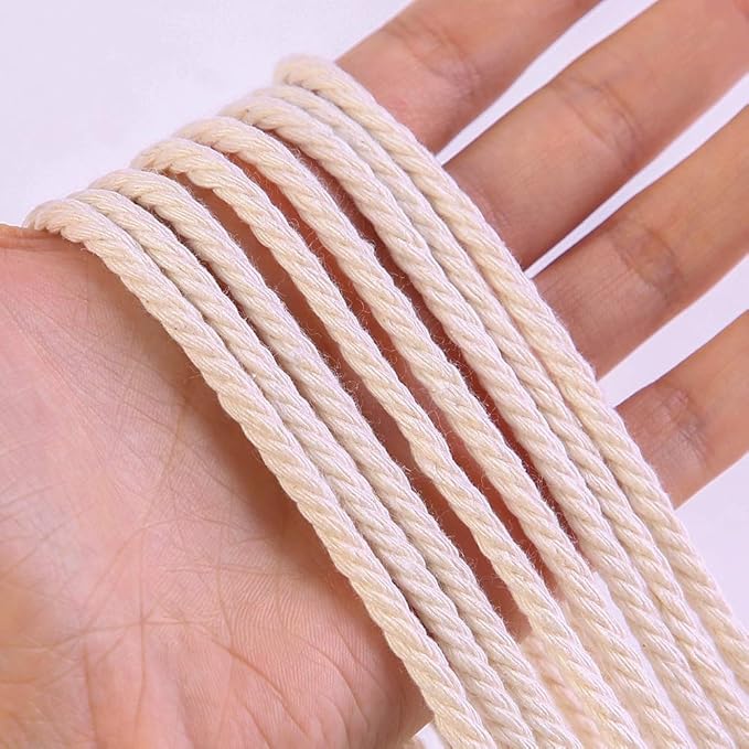 Macrame Cord 3mm x 109Yards 100% Natural Cotton Macrame Rope Cotton Cord - Image 2