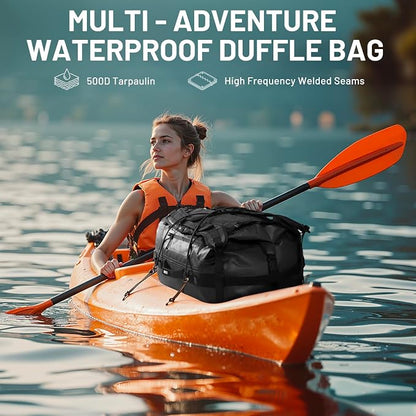 MIER Waterproof Duffel Bag Motorcycle Dry Bag Backpack Large Roll-Top Heavy - Image 8