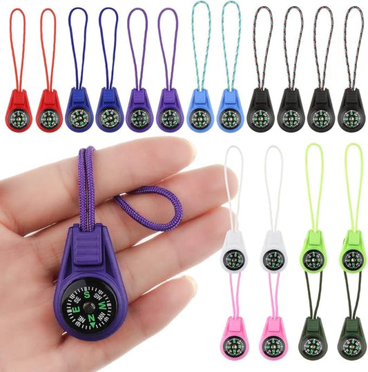 Mini Compass for Kids Compass Keychain，Button Compass Bulk kit，Paracord Hiking by LongSLong