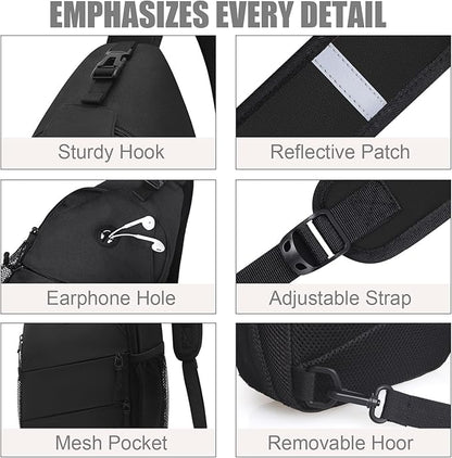 Pritent Crossbody Bags for Women Men Trendy Sling Bag Backpack Casual Chest Bag - Image 5