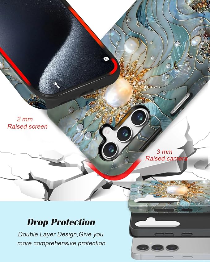 Compatible for Samsung Galaxy A37 5G Case, Dual Layer Heavy Duty 2 in 1 - Image 3