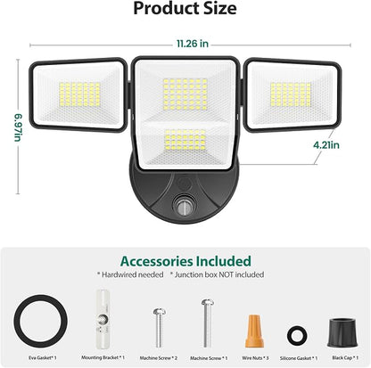 70W Dusk to Dawn Flood Lights Outdoor Lighting, 7000LM Dusk Till Dawn Floodlight - Image 7
