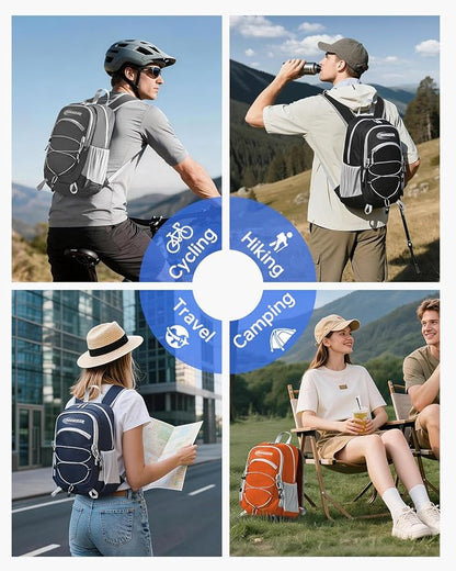 CROSSGEAR Packable Hiking Backpack, 24L Lightweight Foldable Daypack, RFID - Image 9
