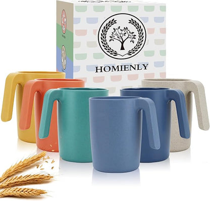Homienly Wheat Straw Coffee Mugs, Alternative to Plastic Coffee Cups, by HOMIENLY
