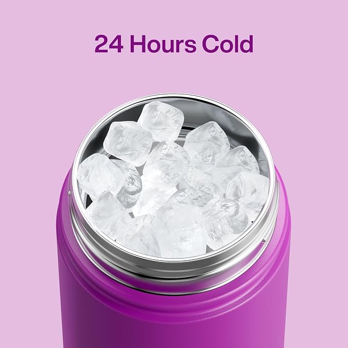 Kids Insulated Water Bottle - 12oz Stainless Steel Water Bottle with Dual Spouts - Image 4