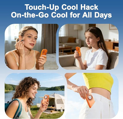 WHATOOK Handheld Mini Fan Small Personal Portable Speed USB Rechargeable - Image 3