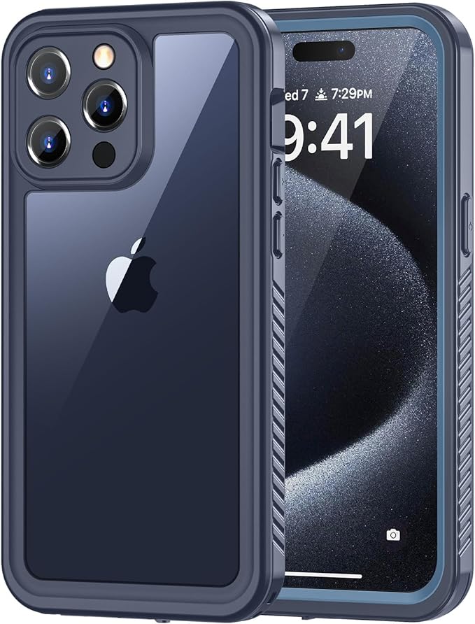 Lanhiem for 15 Pro Case, IP68 Waterproof Dustproof Shockproof Case by LanhiemHome