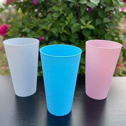 AOYITE 32 ounce Reusable Plastic Tumblers Set, BPA-Free and Dishwasher Safe - Image 9
