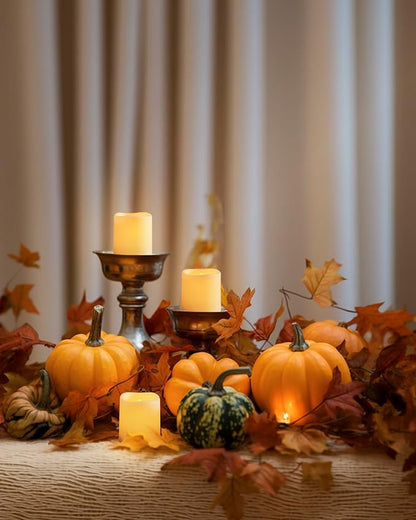 Homemory 12PCS Auto Timer Flameless Votive Candles, Flickering Battery Operated - Image 3