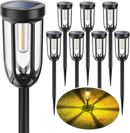 Barleit Solar Lights Outdoor 8 Pack, Solar Pathway Lights, Solar Lights Outdoor by Barleit