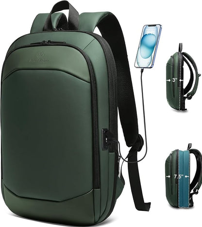 Business Backpack 17 Inch Slim Expandable Waterproof Travel Laptop Backpacks by hkbag