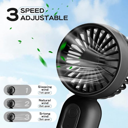 Rossesay 3 Pcs Mini Portable Fan Bulk Cute Handheld Lightweight Small Little - Image 4