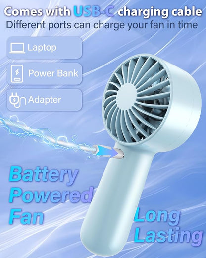 Portable Handheld Fan Personal Small Turbo Hand Fan Powerful, USB Rechargeable - Image 6