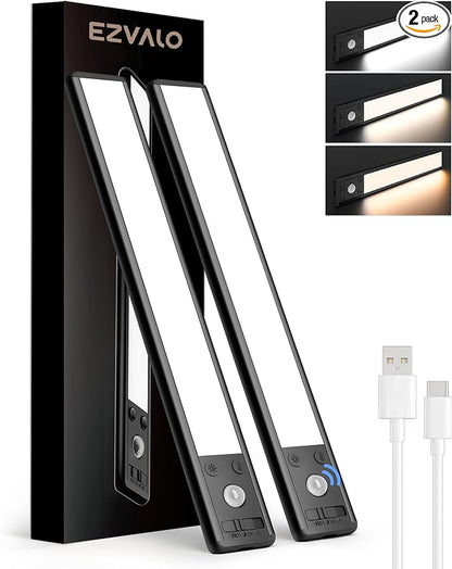 EZVALO Under Cabinet Lights, 1900mAh Rechargeable Motion Sensor Lights Indoor 3 by EZVALO