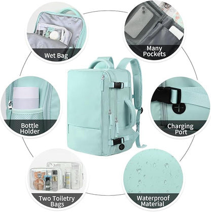 Hanples Large Travel Backpack for Women as Person Item Flight Approved - Image 5
