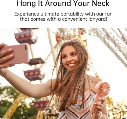 JISULIFE Handheld Portable Fan, Stronger and Longer-Lasting: 5 Speed, 5000mAh - Image 5