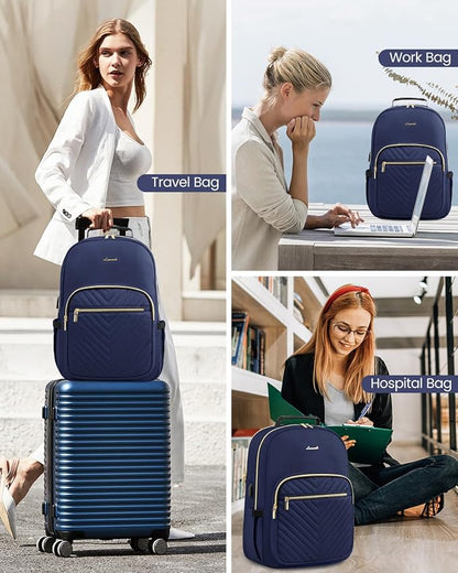 LOVEVOOK Laptop Backpack for Women, 17 Inch Large Capacity Travel Computer Work - Image 6