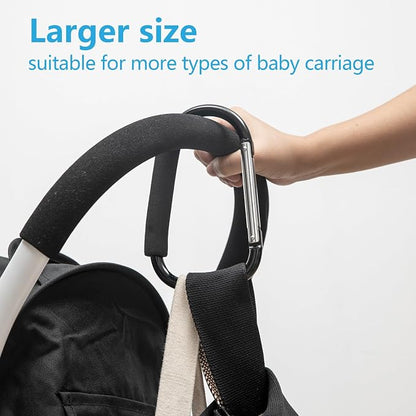 Baby Stroller Hooks for Hanging Diaper Bags, 2 Pack Stroller Hooks for Hanging - Image 4
